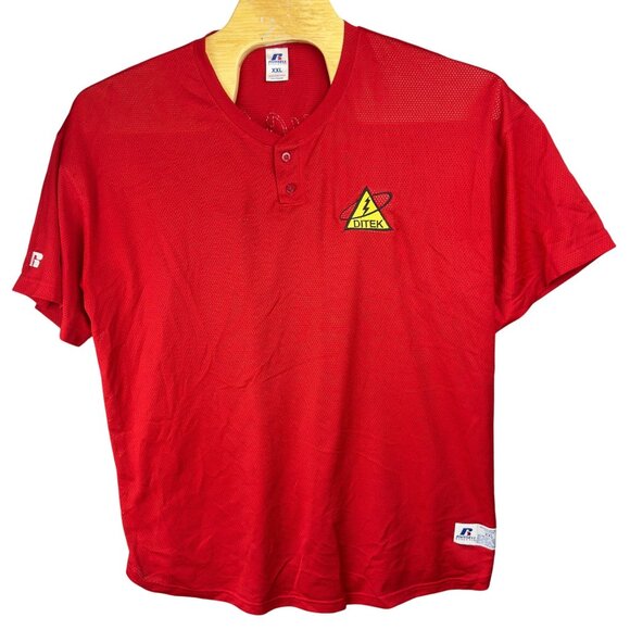 Vintage Russell Athletic Jersey Shirt Men XXL Red Cougars & Prey Mesh Ditek - Picture 1 of 8